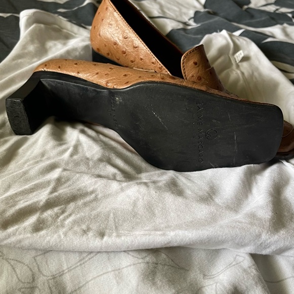 Ostrich leather, square toes shoe size 7 - Picture 5 of 5